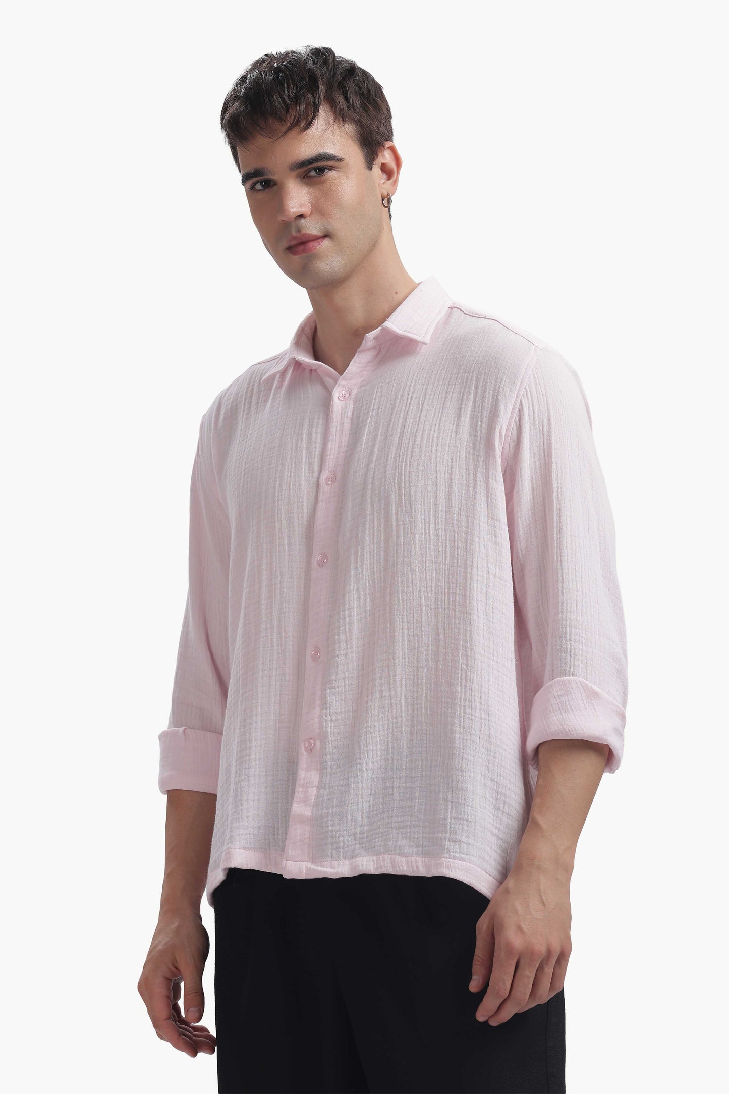 Baby Pink Gauze Luxe Shirt