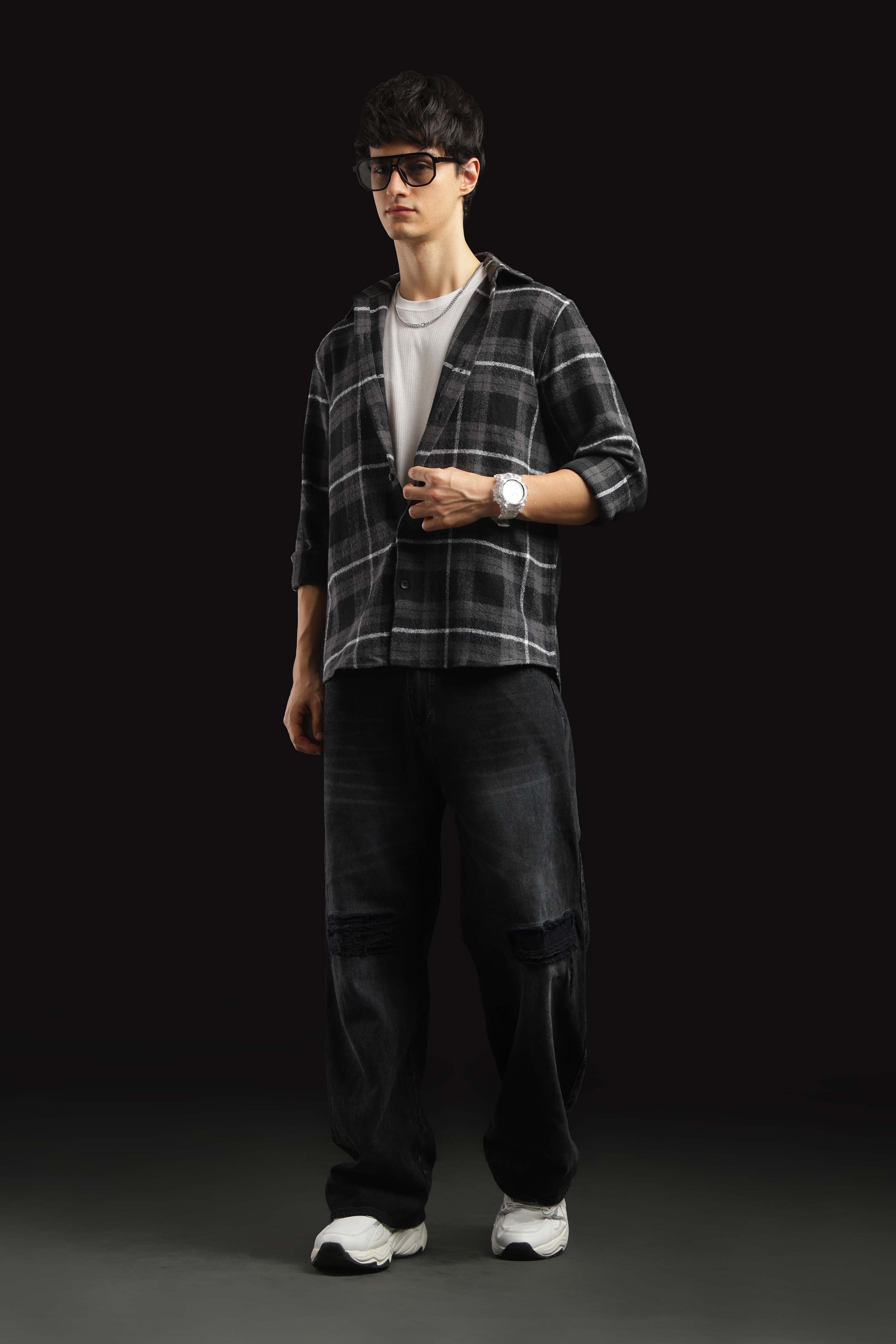 Black Checked Flannel