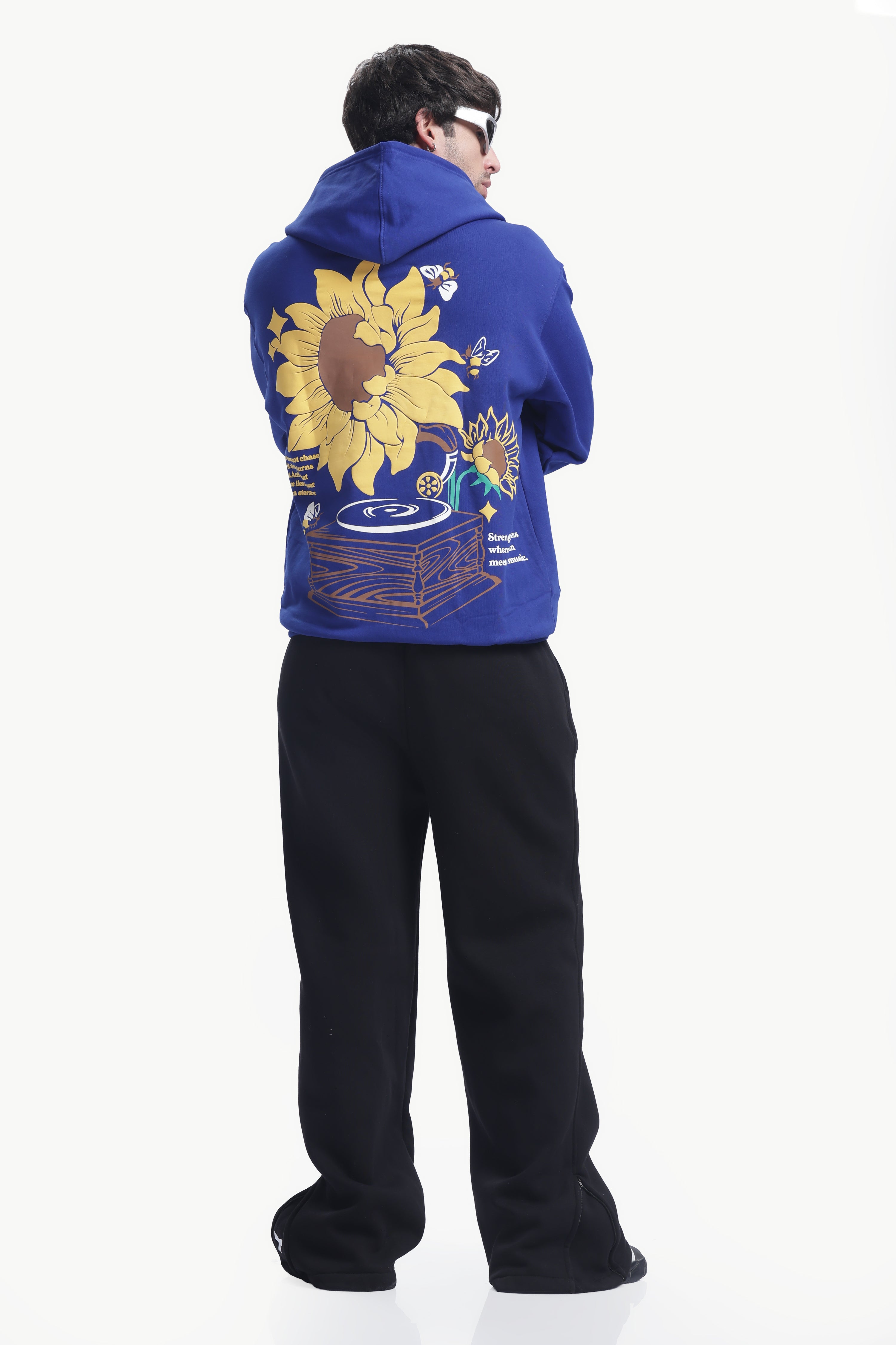 ROYAL BLUE SUNFLOWER HOODIE