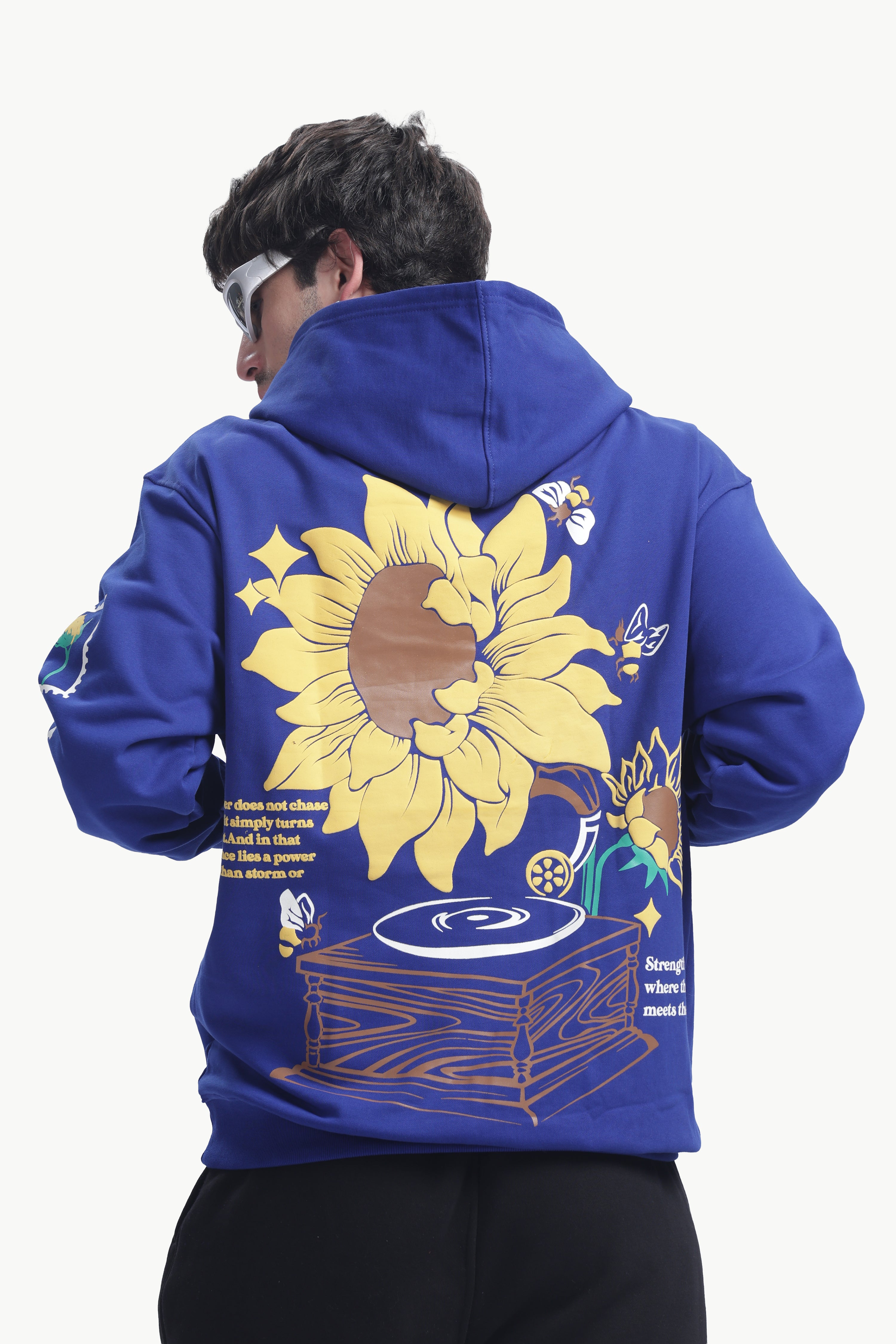 ROYAL BLUE SUNFLOWER HOODIE