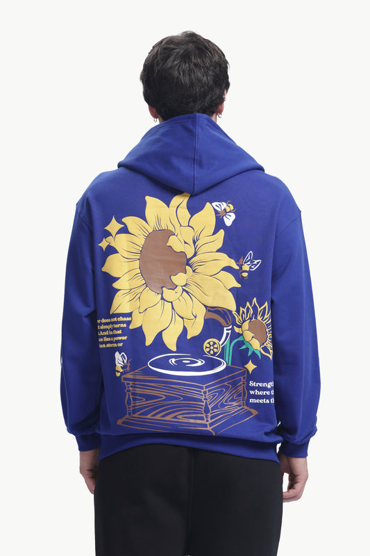 ROYAL BLUE SUNFLOWER HOODIE