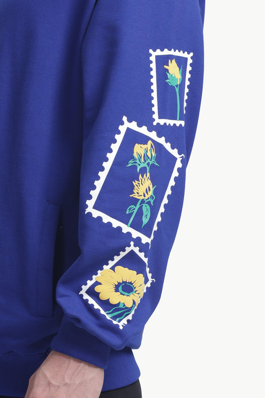 ROYAL BLUE SUNFLOWER HOODIE