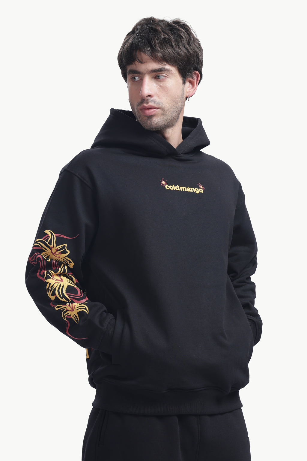 JET BLACK DRAGON HOODIE