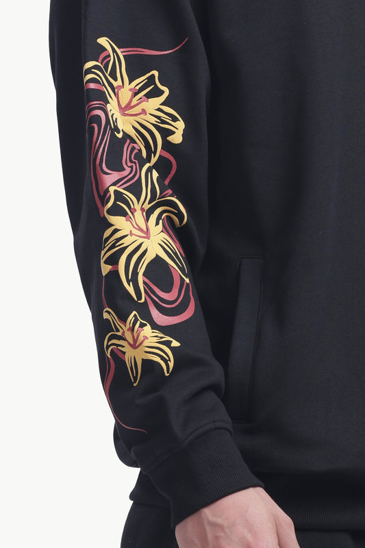 JET BLACK DRAGON HOODIE