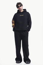 JET BLACK DRAGON HOODIE