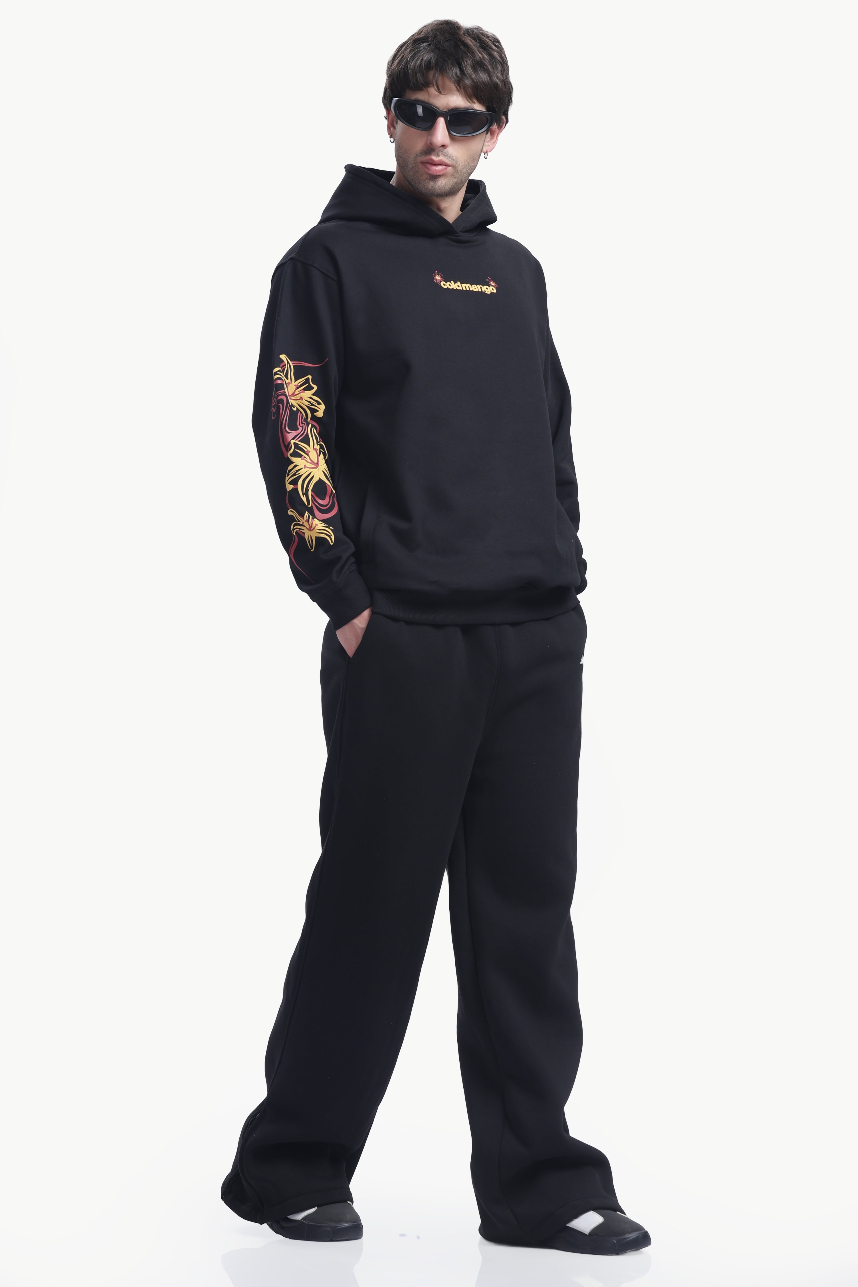 JET BLACK DRAGON HOODIE