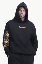 JET BLACK DRAGON HOODIE