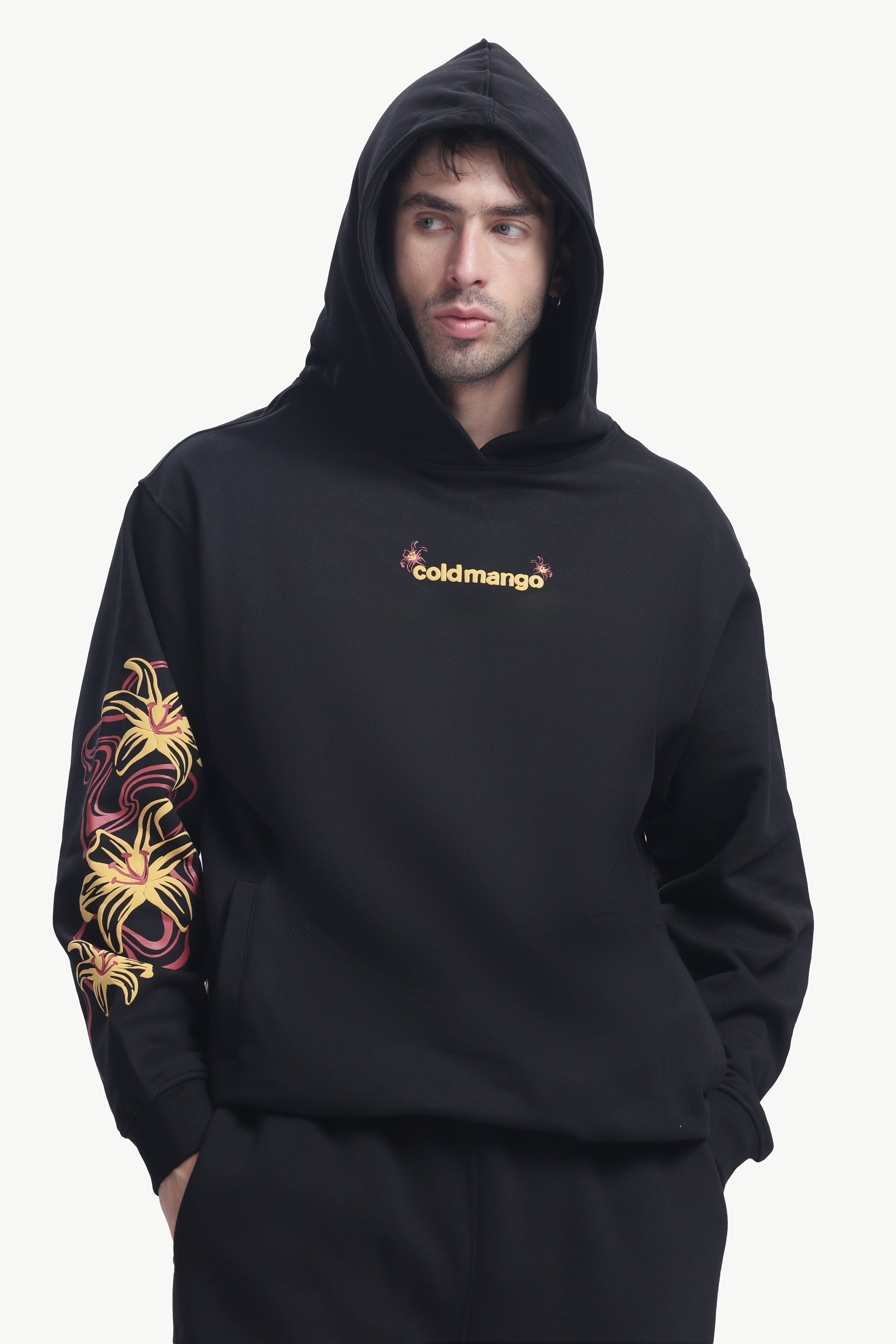 JET BLACK DRAGON HOODIE