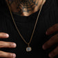 Square Pearl Signet Necklace