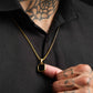 Square Black Signet Necklace