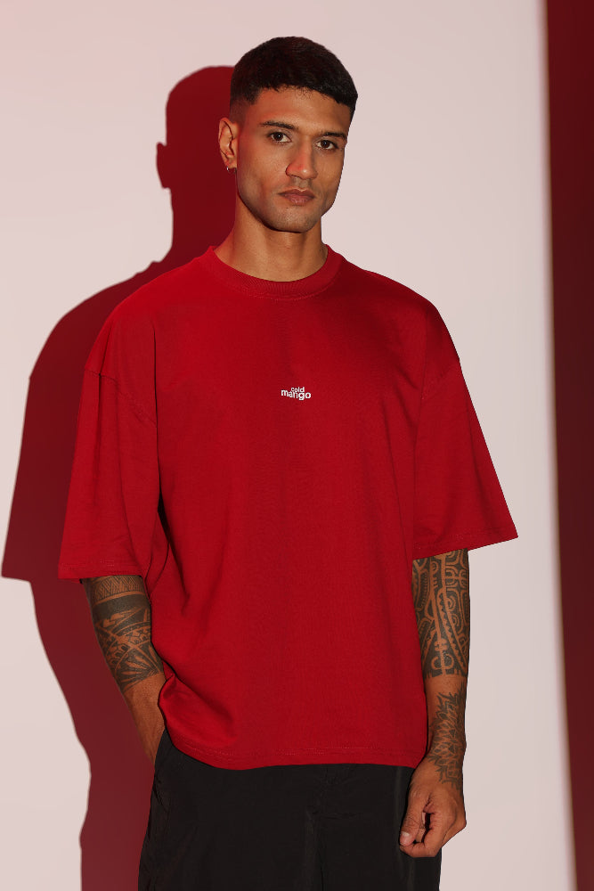 Maroon relaxed fit T-Shirt