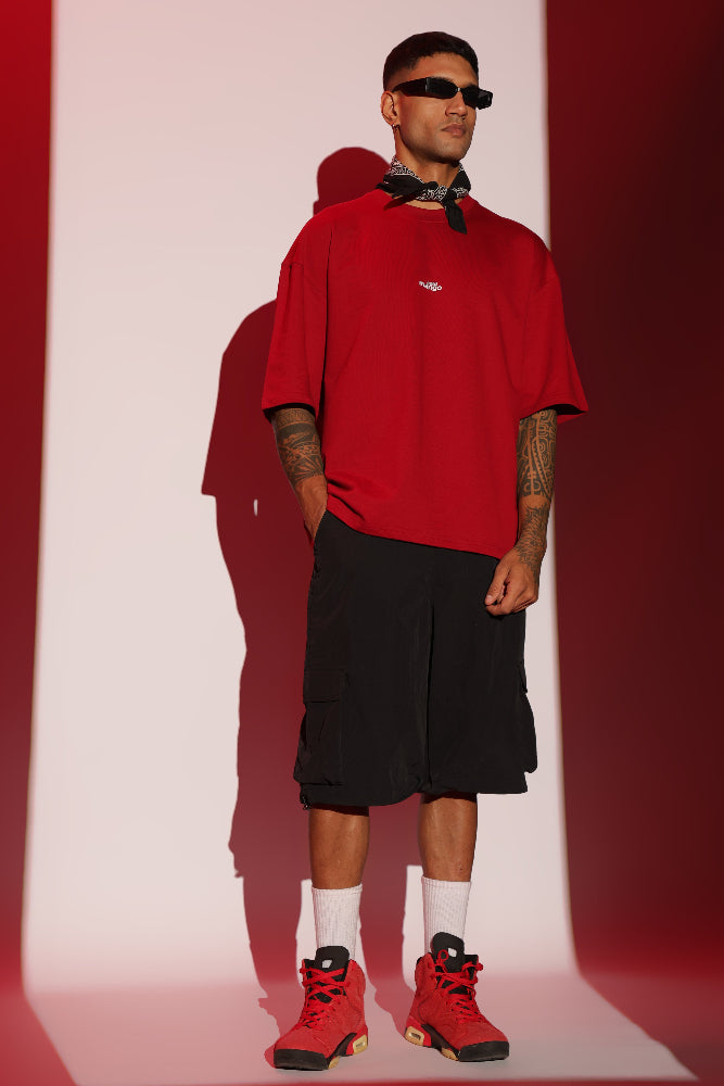 Maroon relaxed fit T-Shirt