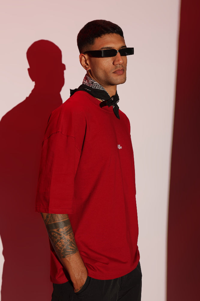 Maroon relaxed fit T-Shirt