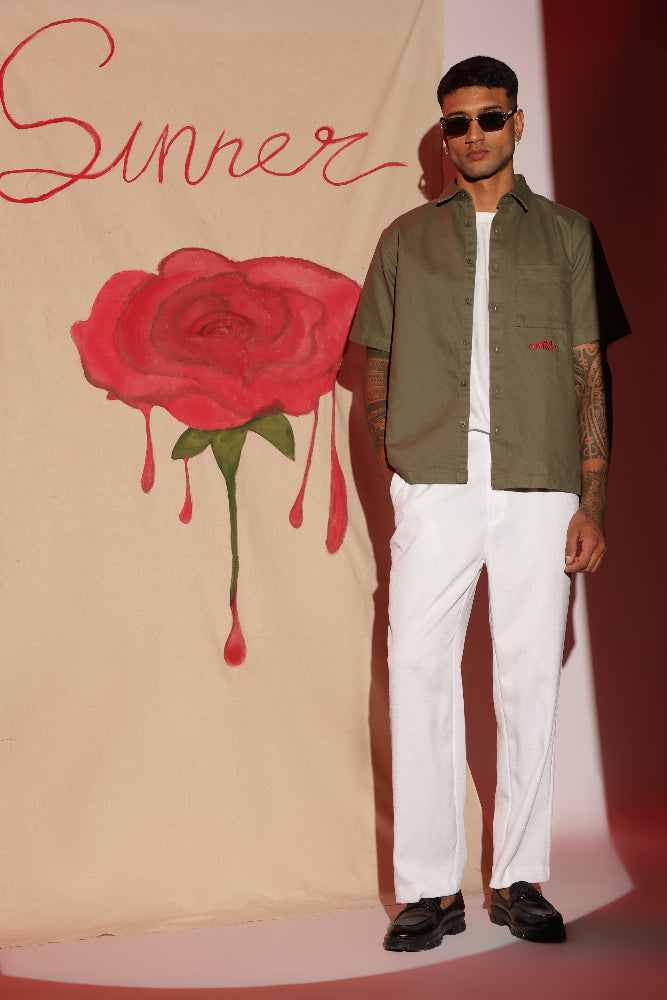 Sinner Embroidery Boxy fit Shirt