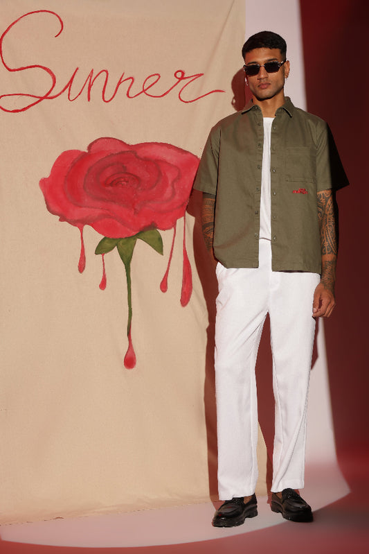 Sinner Embroidery Boxy fit Shirt