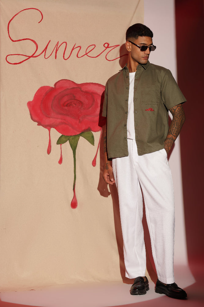 Sinner Embroidery Boxy fit Shirt