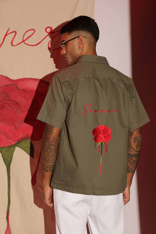 Sinner Embroidery Boxy fit Shirt
