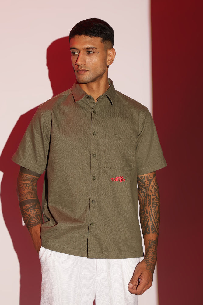 Sinner Embroidery Boxy fit Shirt