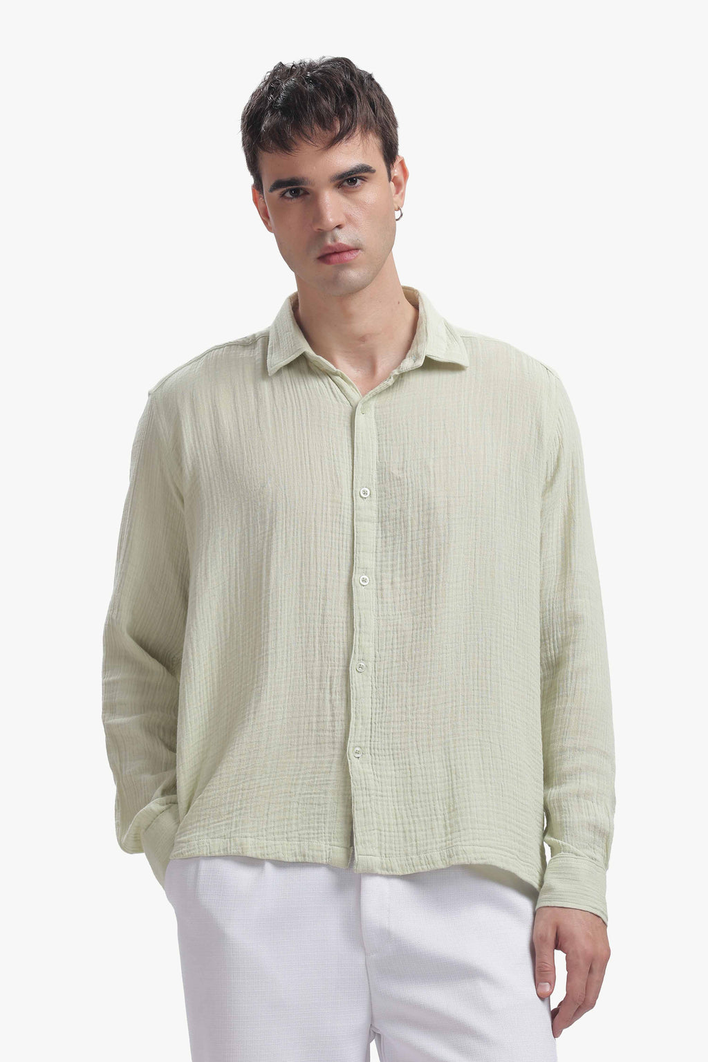Mint Green Gauze Luxe Shirt