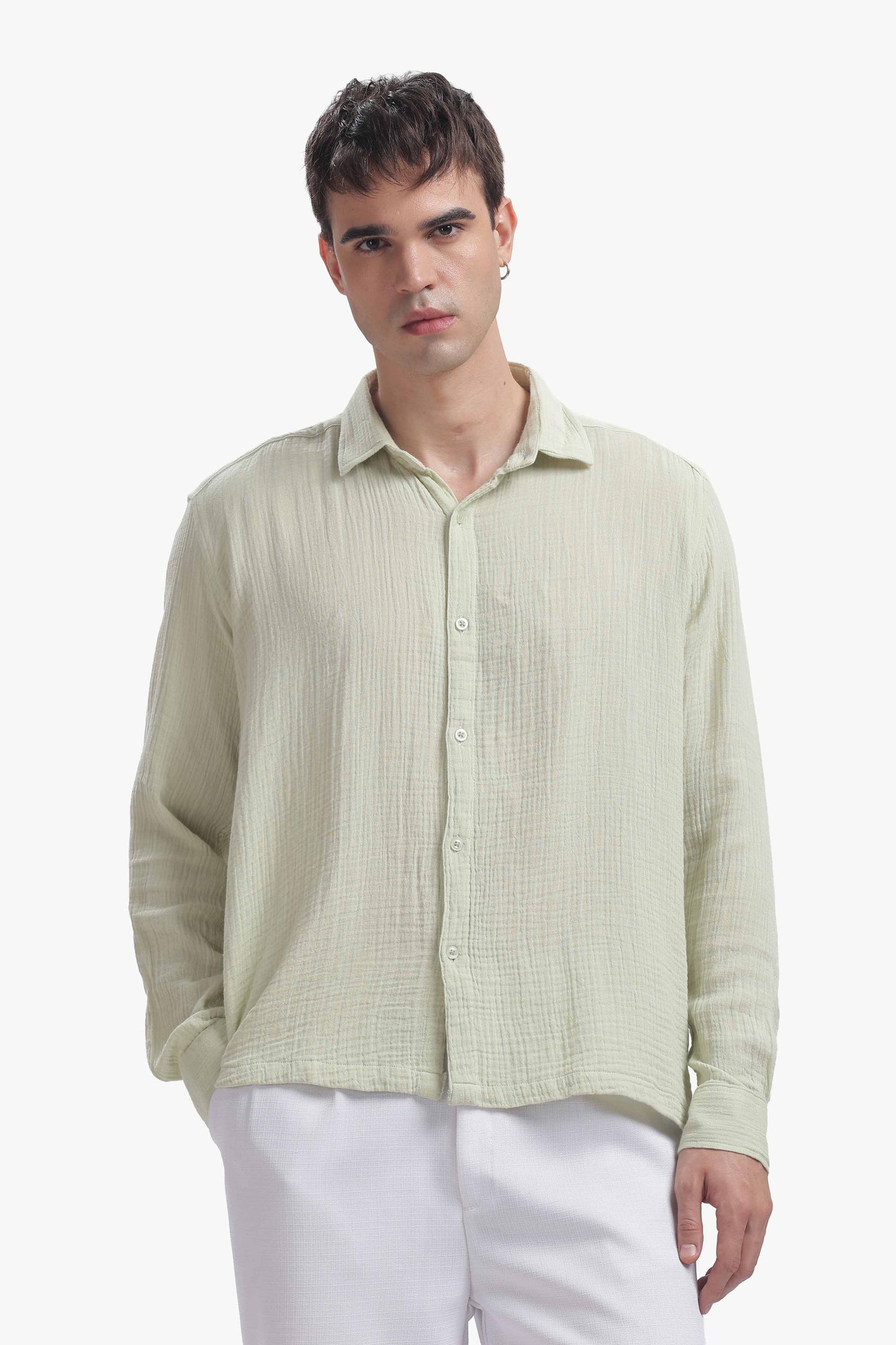 Mint Green Gauze Luxe Shirt