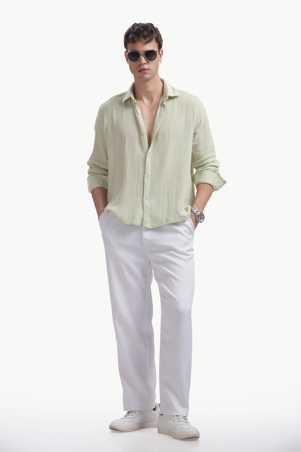 Mint Green Gauze Luxe Shirt