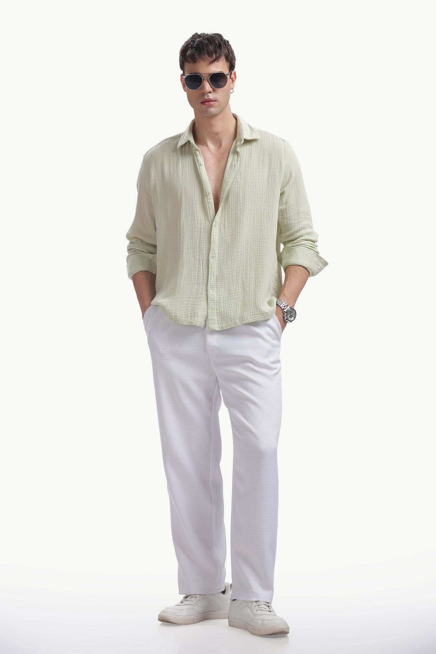 Mint Green Gauze Luxe Shirt