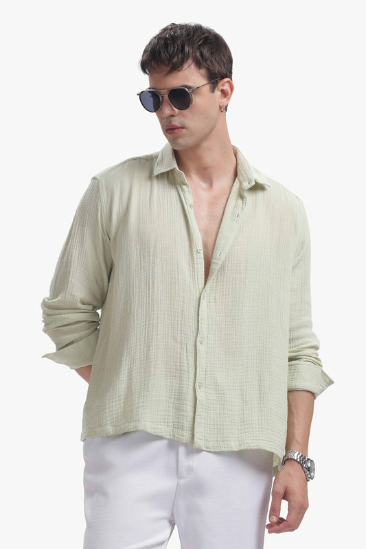 Mint Green Gauze Luxe Shirt