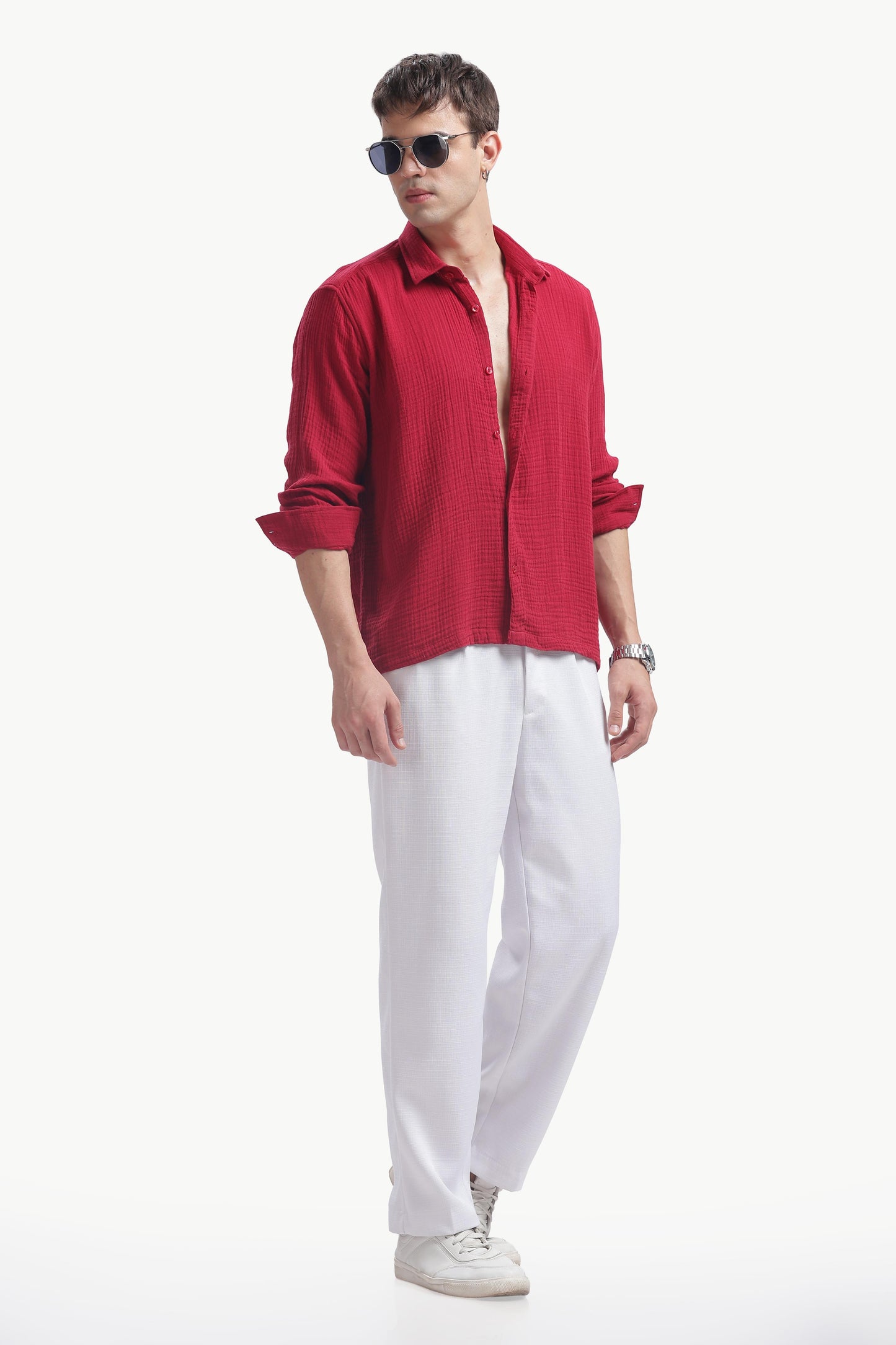 Cranberry Gauze Luxe Shirt