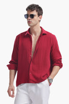 Cranberry Gauze Luxe Shirt