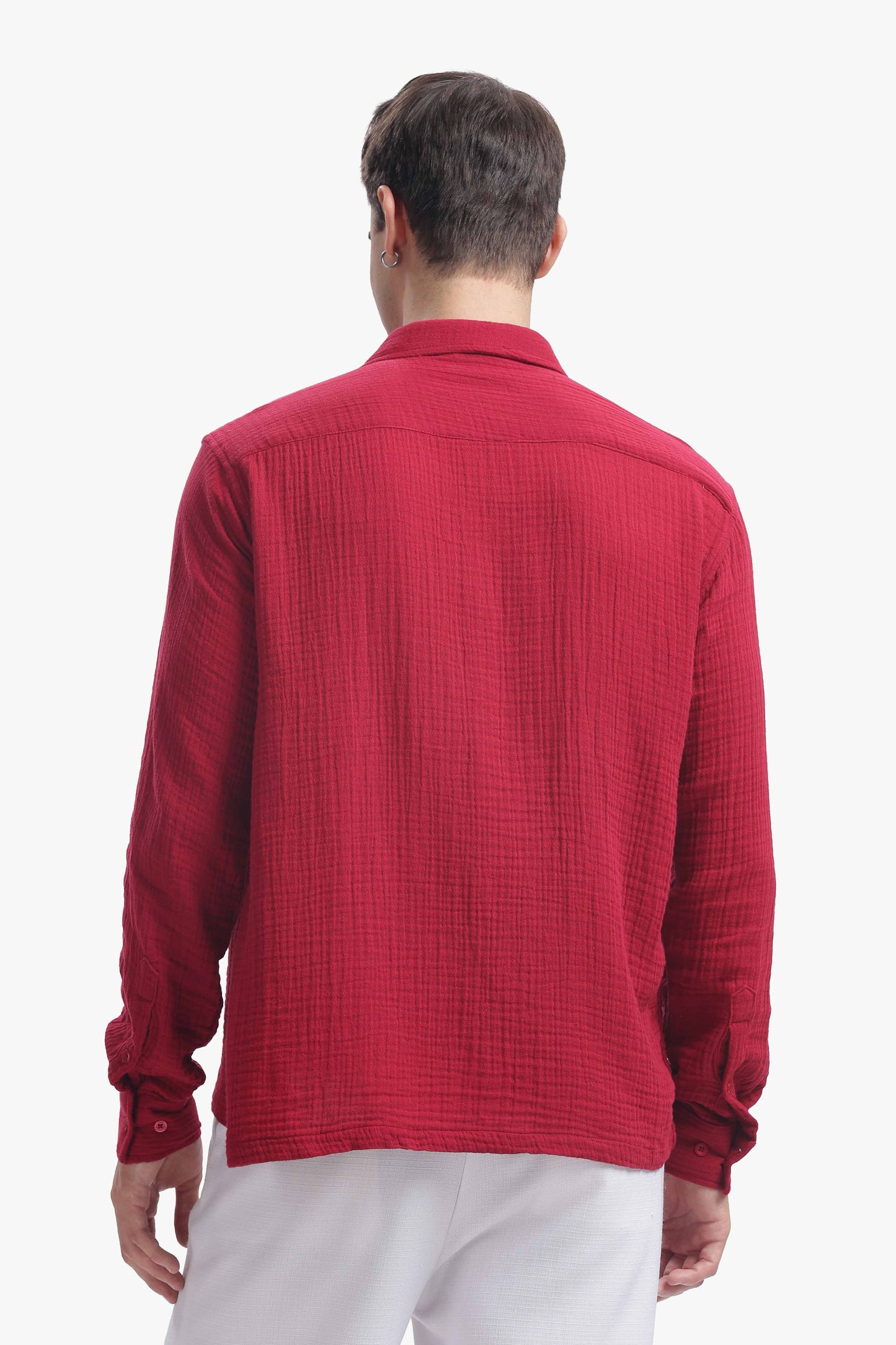 Cranberry Gauze Luxe Shirt