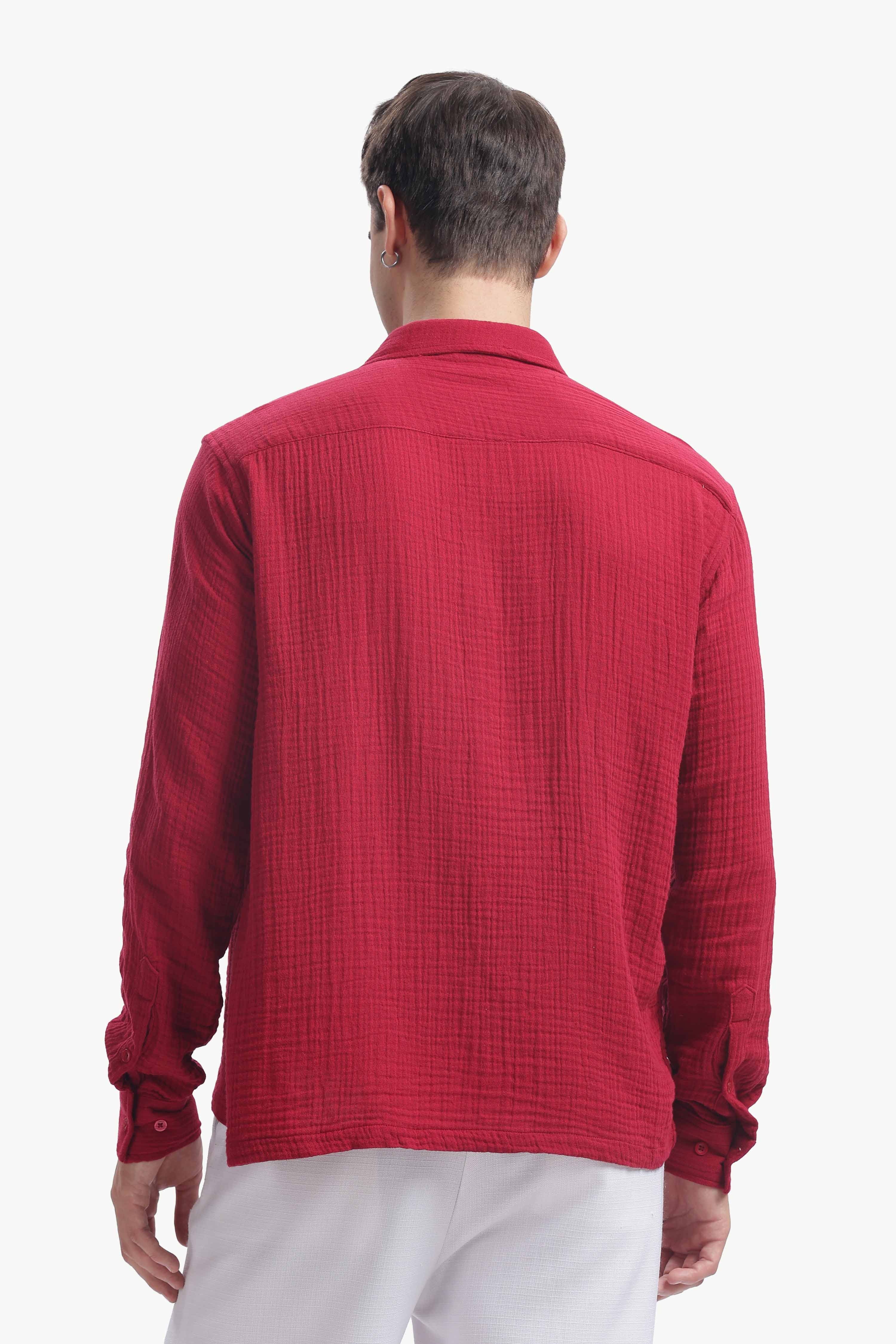 Cranberry Gauze Luxe Shirt