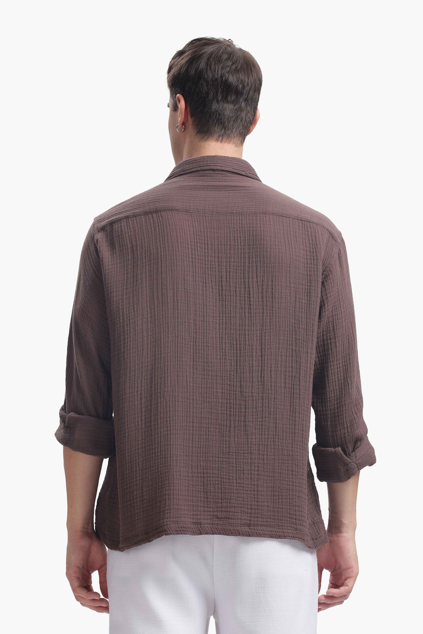 Chocolate Brown Gauze Luxe Shirt