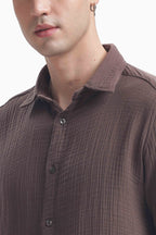 Chocolate Brown Gauze Luxe Shirt