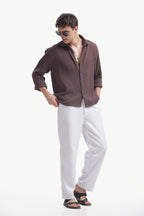 Chocolate Brown Gauze Luxe Shirt