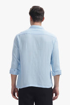 Powder Blue Gauze Luxe Shirt