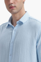 Powder Blue Gauze Luxe Shirt