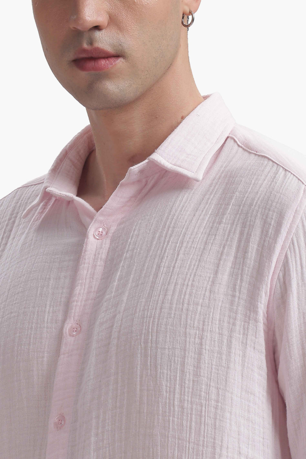 Baby Pink Gauze Luxe Shirt