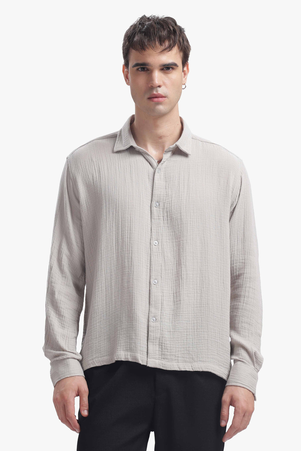 Light Gray Gauze Luxe Shirt