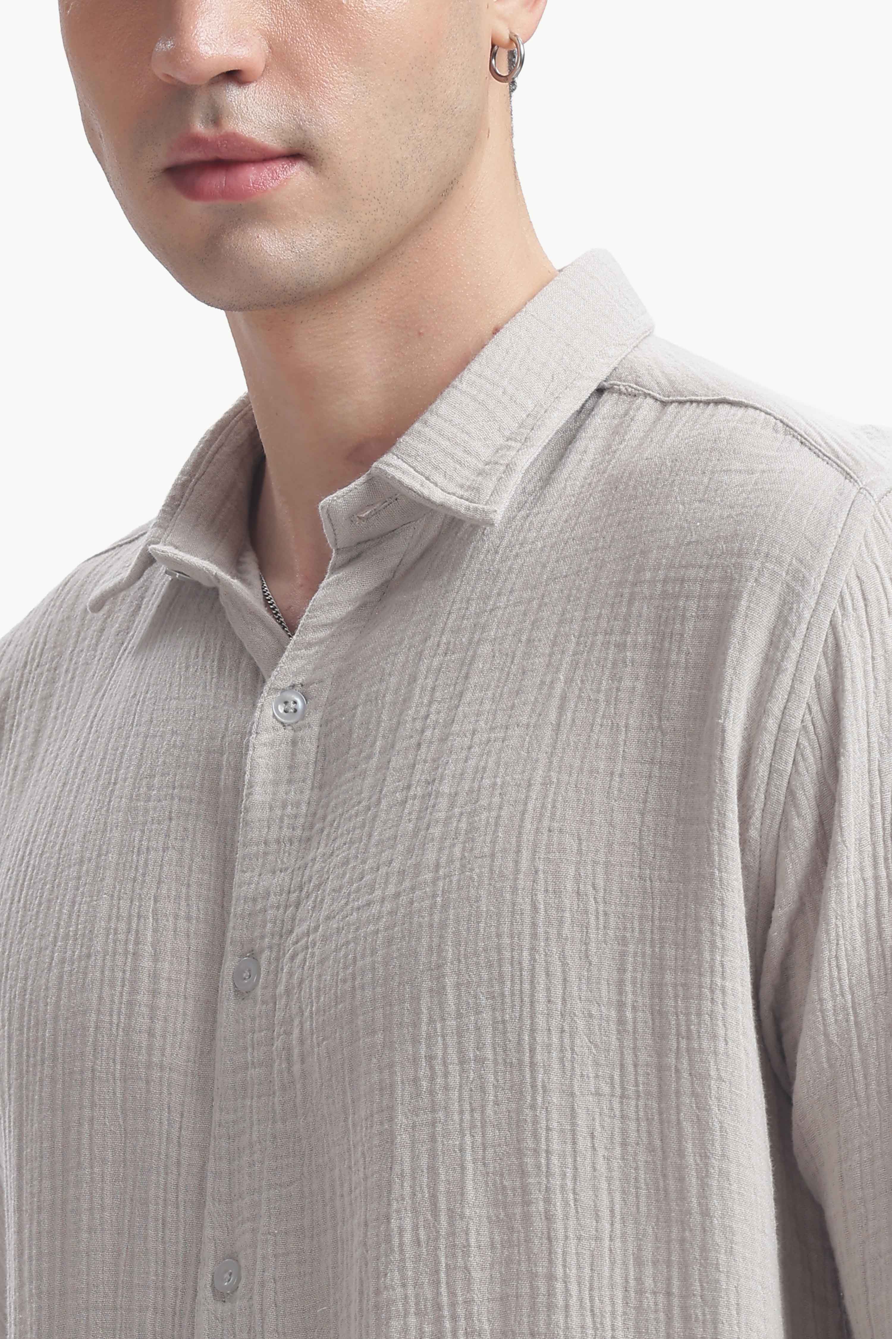 Light Gray Gauze Luxe Shirt