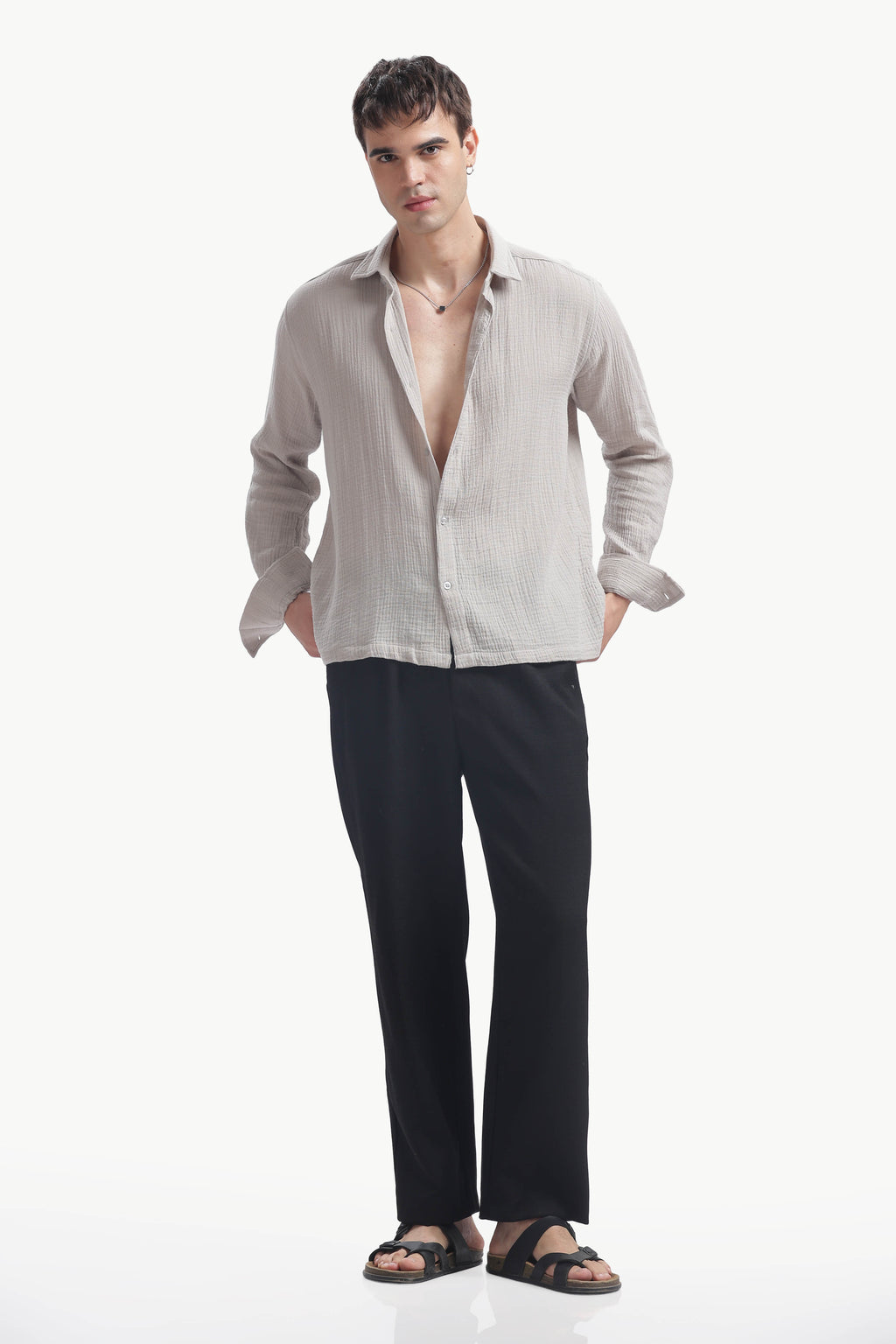 Light Gray Gauze Luxe Shirt