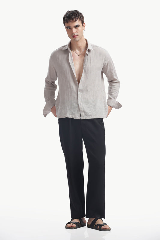 Light Gray Gauze Luxe Shirt