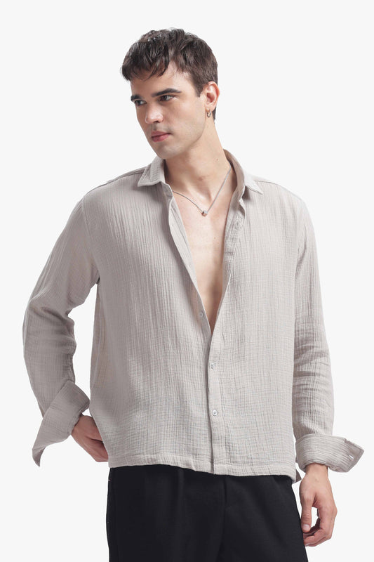 Light Gray Gauze Luxe Shirt