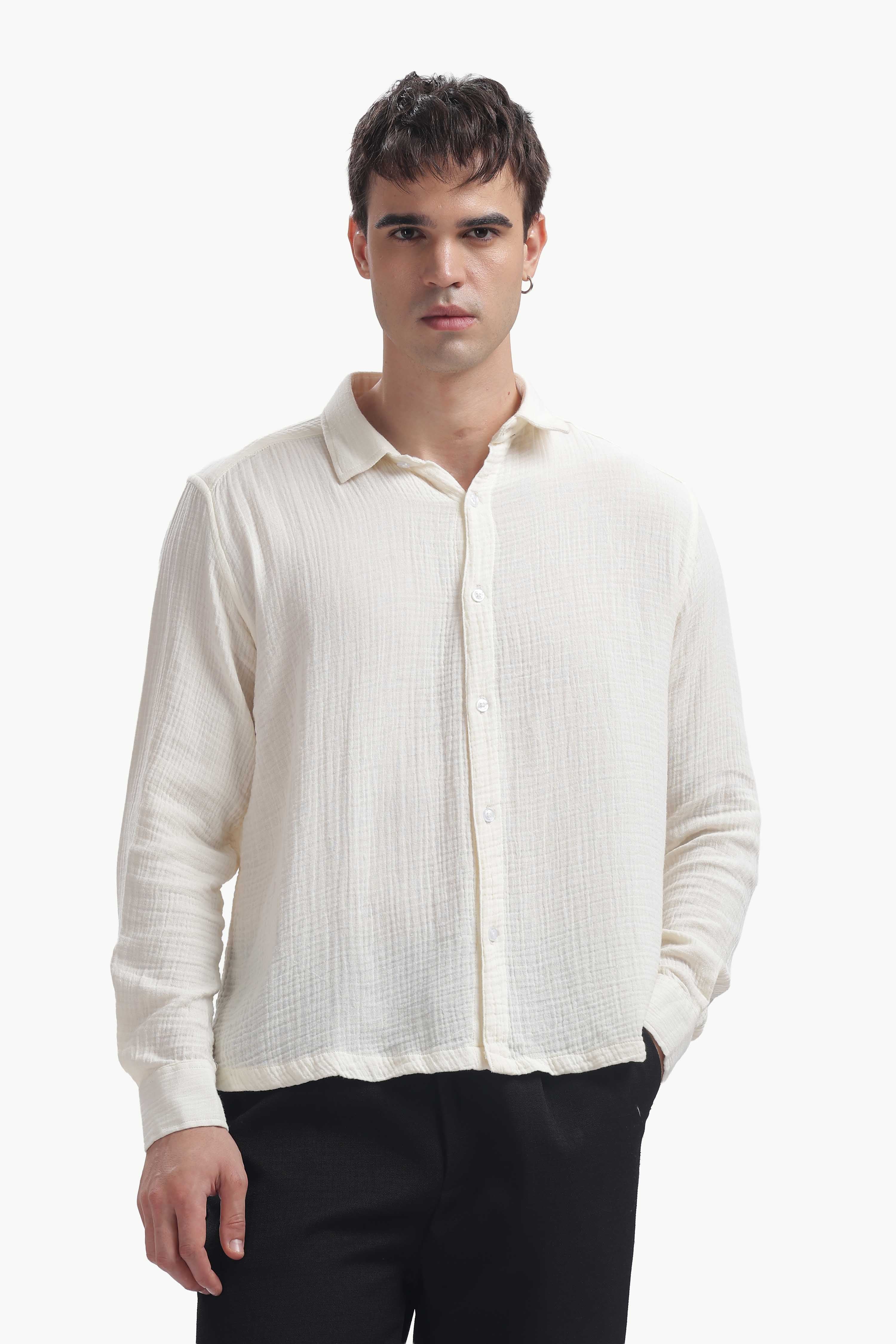 Ivory Gauze Luxe Shirt