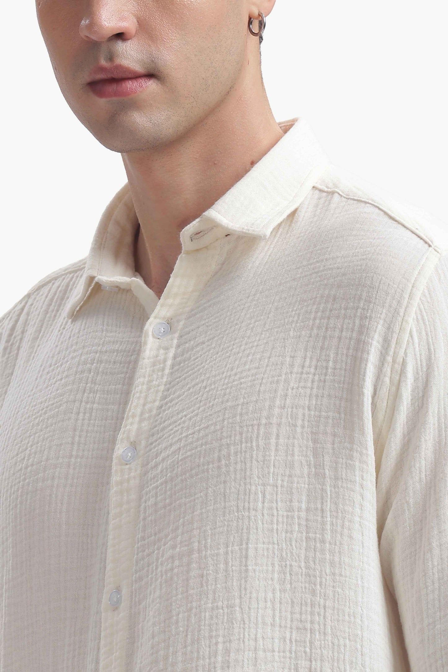 Ivory Gauze Luxe Shirt