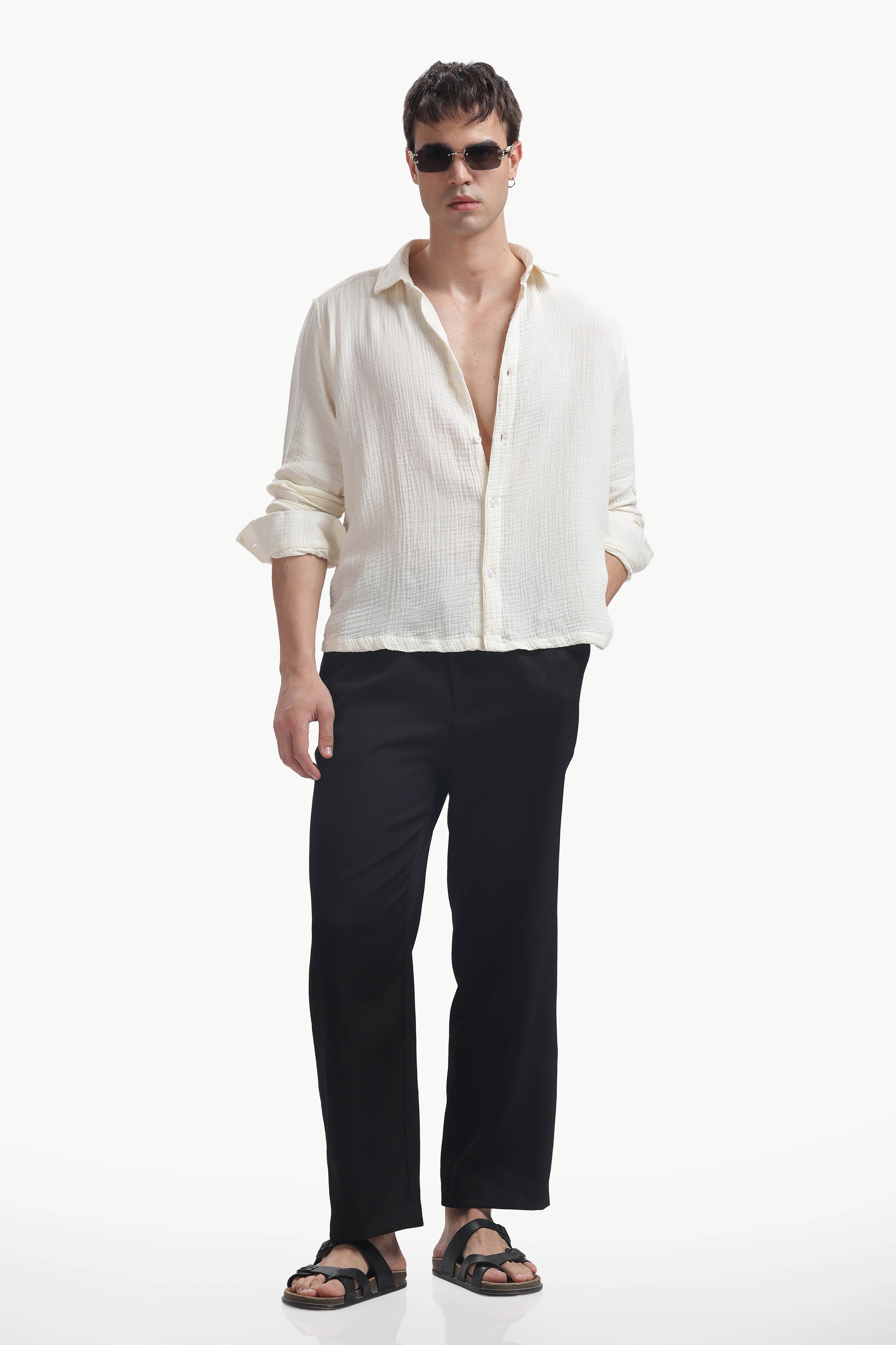 Ivory Gauze Luxe Shirt