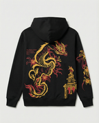 JET BLACK DRAGON HOODIE