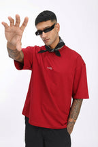 Maroon relaxed fit T-Shirt