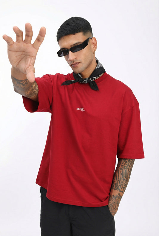 Maroon relaxed fit T-Shirt
