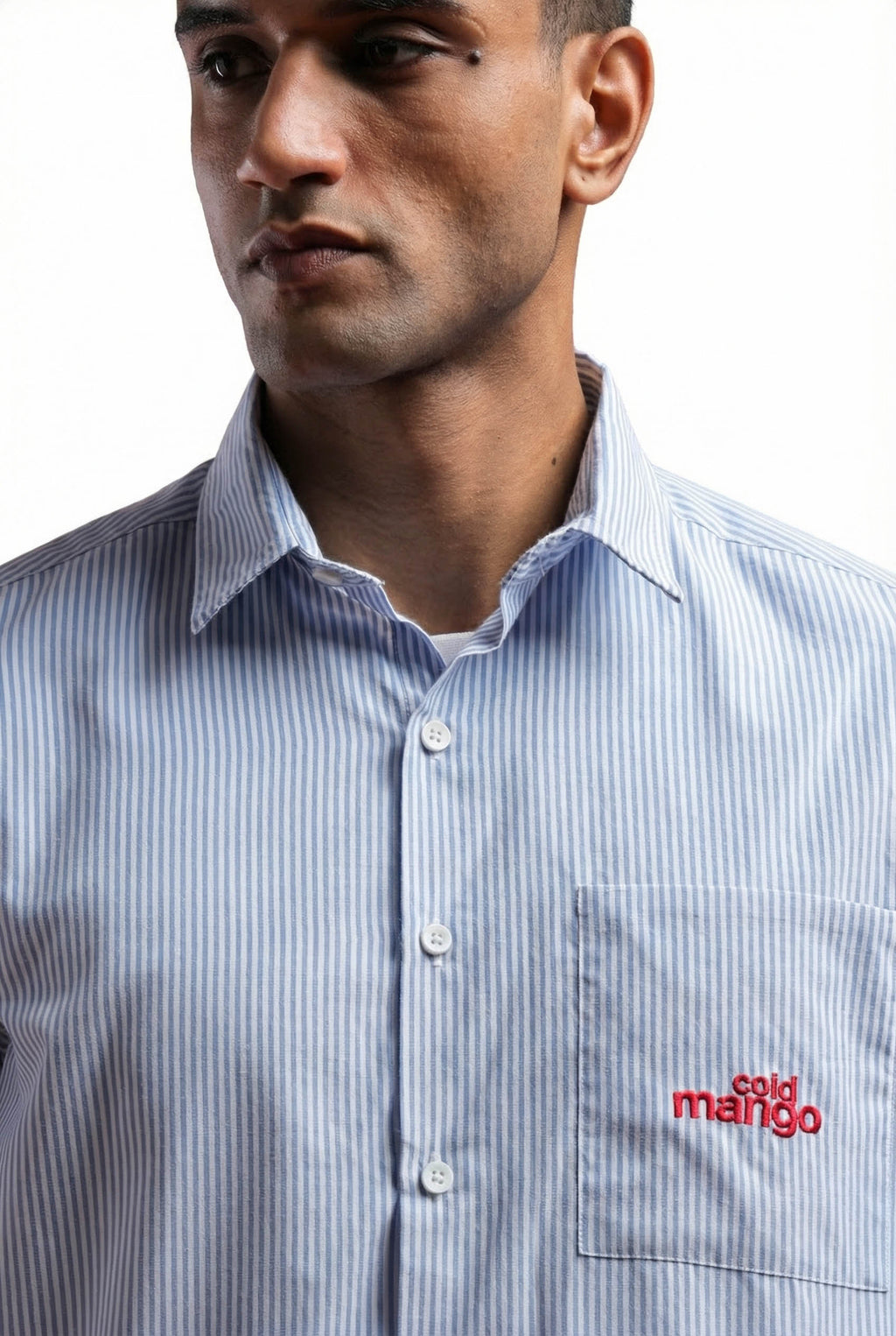 Blue Stripped Boxy Fit Shirt