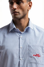 Blue Stripped Boxy Fit Shirt